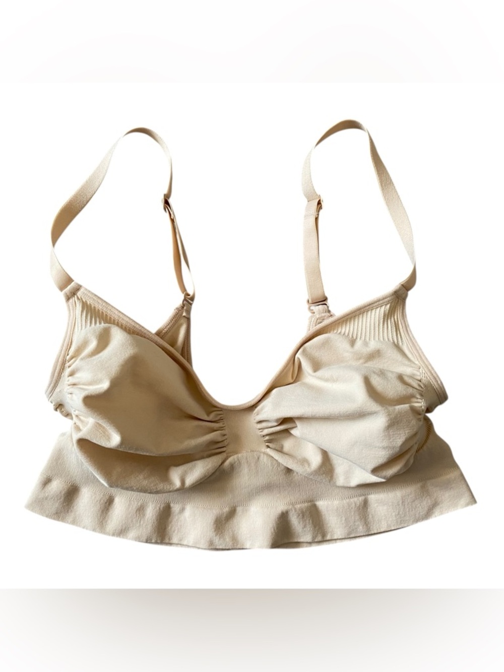 NWOT Skims Seamless Sculpt Bra Sand 4X/5X Wireless Shapewear Plus Size